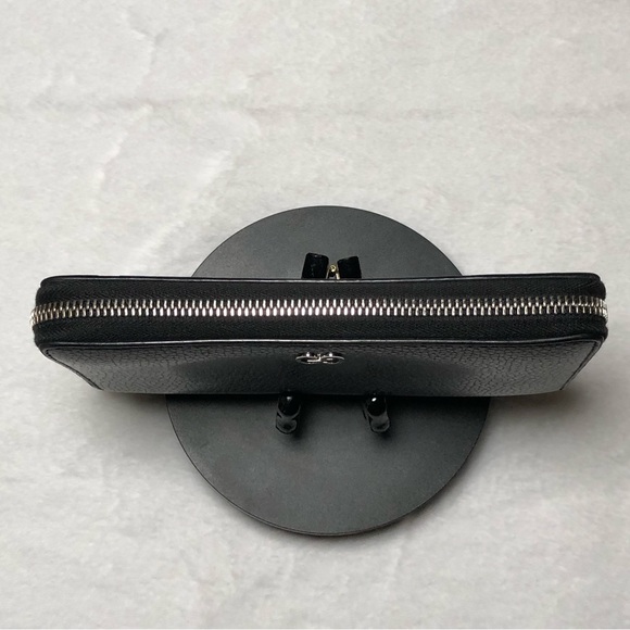 Gucci Logo GG Black Leather Zip Around Wallet w/DustBag,No Box - Picture 10 of 16